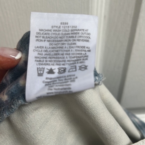 Tory Burch Slim Straight Leg Cotton Twill Pants - Picture 8 of 8